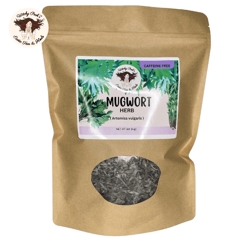 Witchy Pooh's Mugwort Loose Leaf Tea, Caffeine Free, 3 Oz Pouch