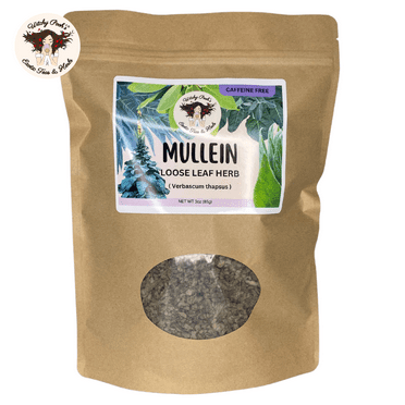 Witchy Pooh's Mullein Leaf Tea - Loose Leaf Herb, Caffeine Free, 3oz Pouch