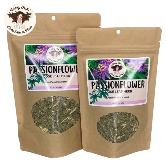 Witchy Pooh's Passionflower Tea - Loose Leaf Herb, Caffeine Free, 3oz