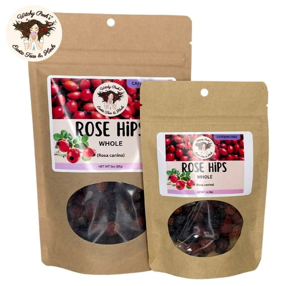 Witchy Pooh's Rose Hips Fruit Tea - Whole, Caffeine Free, 3oz