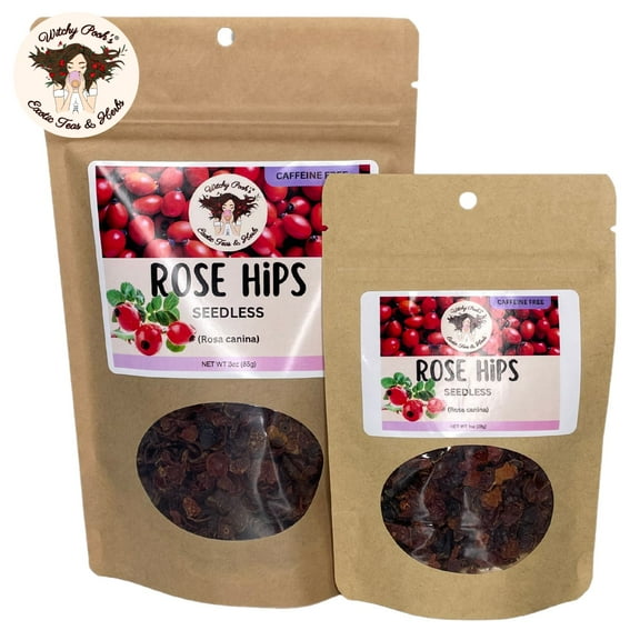 Witchy Pooh's Rose Hips Fruit Tea - Seedless, Caffeine Free, 3oz Pouch
