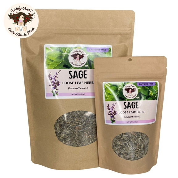 Witchy Pooh's Sage - Loose Leaf Herb, Caffeine Free, 1oz