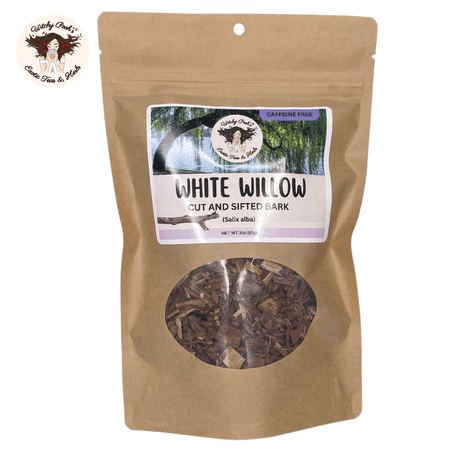 Witchy Pooh's White Willow Tea - Cut and Sifted Bark, Caffeine Free, 3oz Pouch