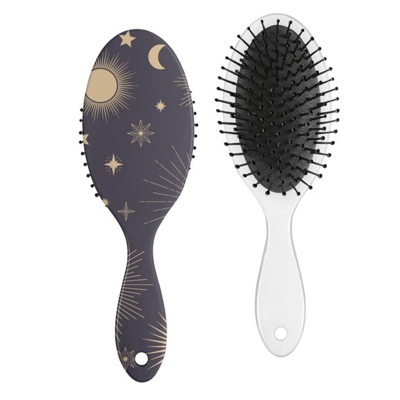 Witchy Spiritual Hair Brush - Smoothing & Detangling Brush for All Hair Types, Goth-Inspired Design