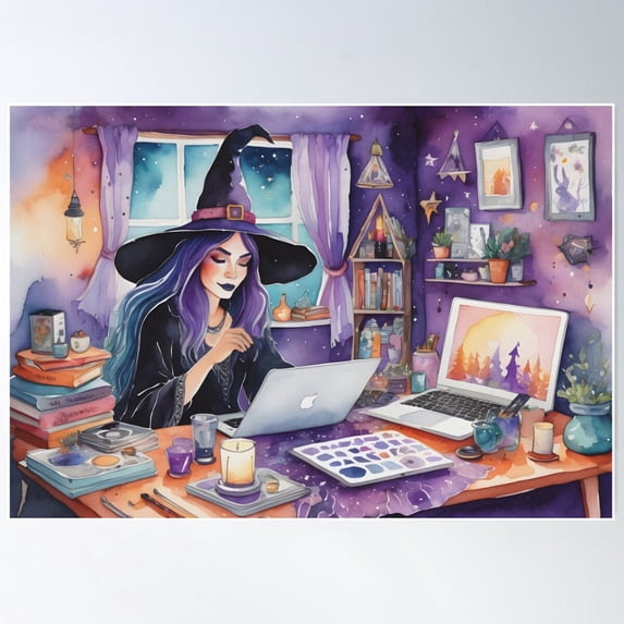 Witchy Vibes Art Poster Wall Art, Modern Wall Decor For Living Room Bedroom, 16x24 UNFRAMED