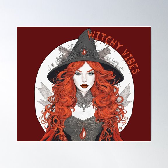 Witchy Vibes Poster Wall Art, Modern Wall Decor For Living Room Bedroom, 24x24 UNFRAMED