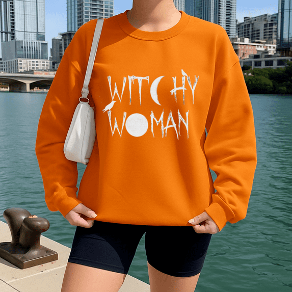 Witchy Woman Halloween Season Costume Sweatshirt, up to Size 5XL