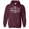 thumbnail image 1 of Witchy Woman Hoodie Sweatshirt Unisex X-Large Maroon, 1 of 5