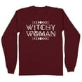 thumbnail image 1 of Witchy Woman Long Sleeve Shirt Unisex Large Maroon, 1 of 5