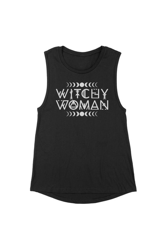 Witchy Woman Women's Muscle Tank X-Large Black