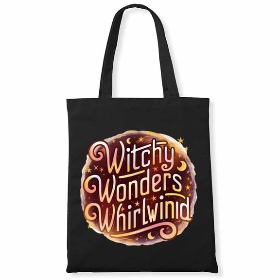 Witchy Wonders Whirlwind Halloween Canvas Bag Funny Candy Corn 1Pc