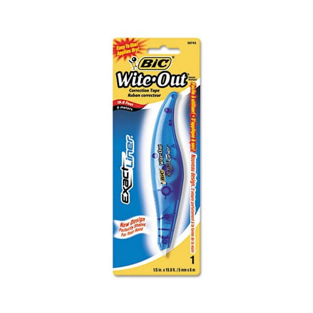 BIC Wite-Out Brand Exact Liner Correction Tape, White, 1-Pack for School  Supplies 