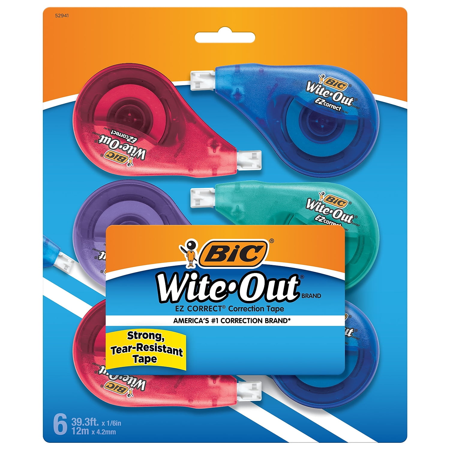 Wite-Out EZ Correct Correction Tape White 6/Pack WOTAPP6-WHI