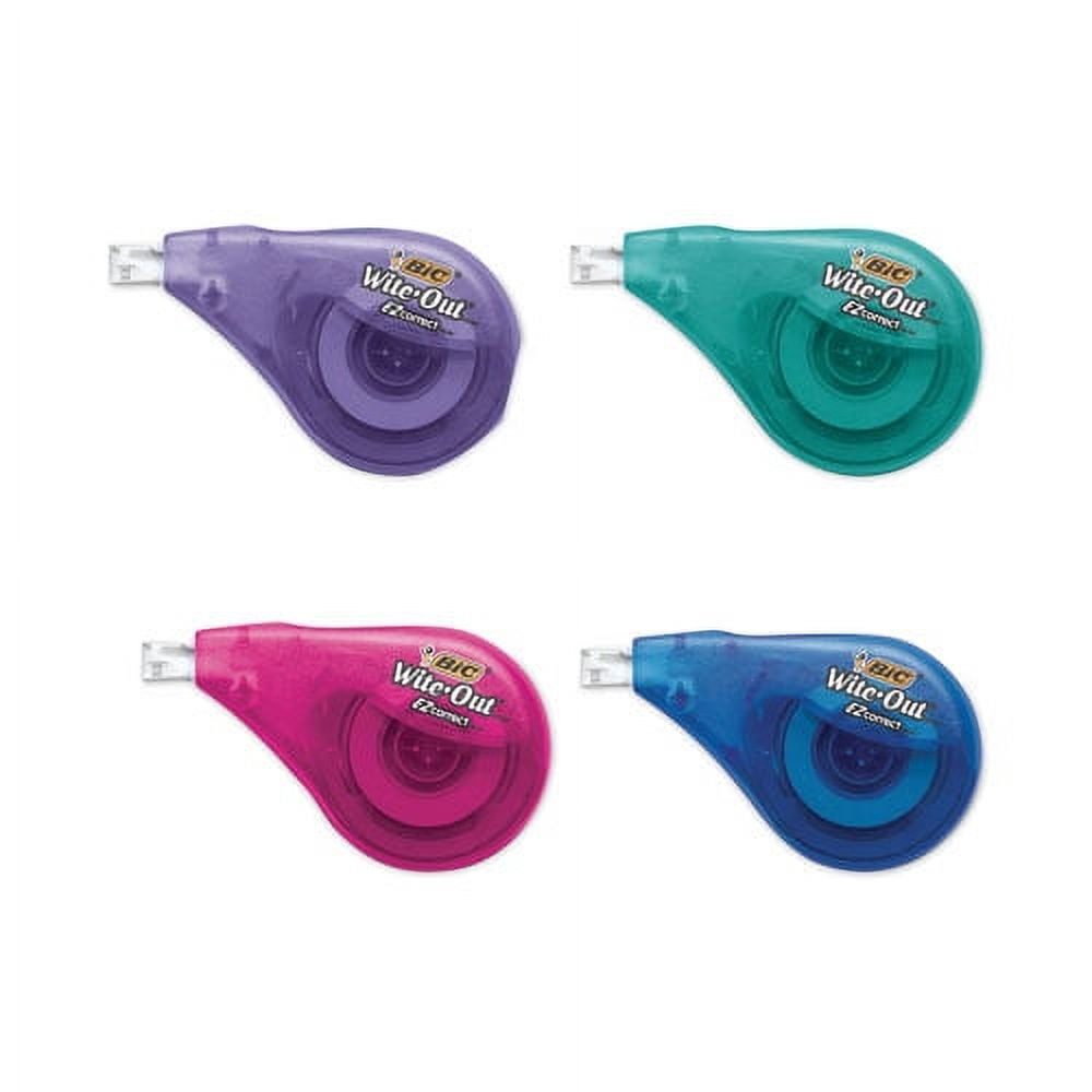 Wite-Out Ez Correct Correction Tape, Non-Refillable, 1/6" X 400", 4/pack | Bundle of 2 Packs