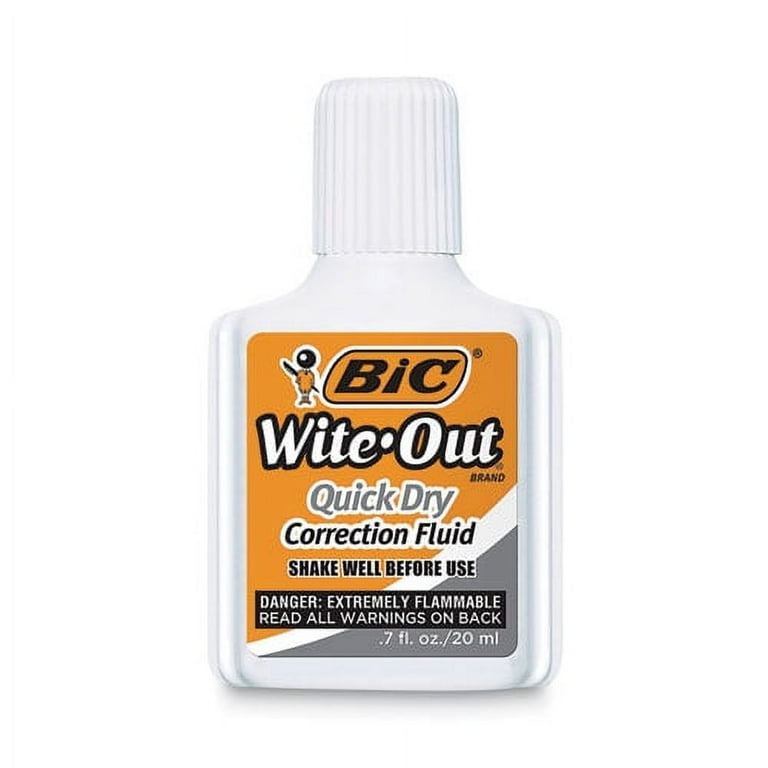 Wite-Out Quick Dry Correction Fluid, 20 mL Bottle, White, 3/Pack Wite-Out Quick Dry Correction Fluid, 20 mL Bottle, White, 3/Pack