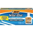 thumbnail image 1 of Wite Out Quick Dry Correction Fluid, 20 mL, White, Goes on Easy With A Reduced Dry Time, 12-Count Pack, 1 of 6
