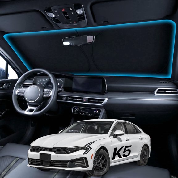 Witem Windshield Sun Shade for Kia K5 (2021-2026), Custom Fit 100% Coverage, Blocks Sunlight & Reflects Heat, Keeps Your Car Cooler & Protected