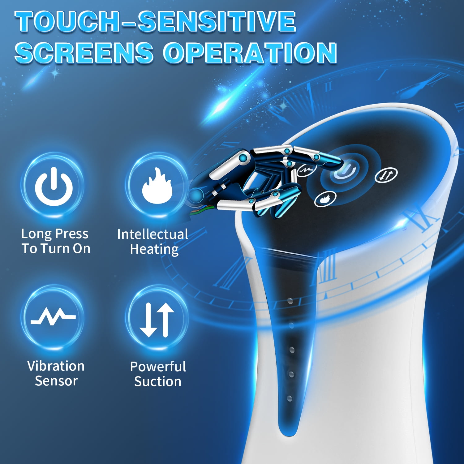 With 3 Sucking and 10 Vibration Powerful Modes Automatic Sucking Male