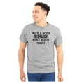 thumbnail image 1 of With A Body Like This Who Needs Hair Men's Big & Tall Crewneck Graphic Tee Brisco Brands 3X, 1 of 6