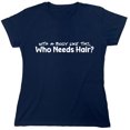 thumbnail image 1 of With A Body Like This, Who Needs Hair? Sarcastic Humor Novelty Funny Women's Casual Tees, 1 of 3