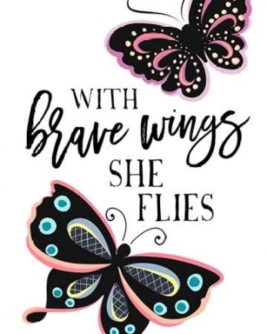 With Brave Wings Canvas Art - Amy Cummings (24 x 30)