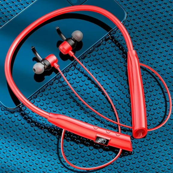With Flashlight Wireless Neck Hanging Bluetooth Headset Gaming Sports Long Heavy Noise Reduction Hanging Neck Bluetooth Headset
