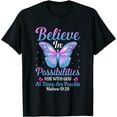 thumbnail image 1 of With God All Things Are Possible Butterfly Lover Bible Verse T-Shirt, 1 of 3