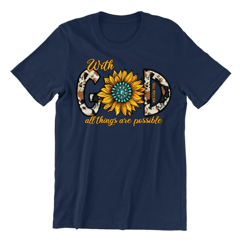 Matthew 19:26 Christian T Shirt Matthew 19:26 Christian T Shirt