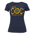 thumbnail image 1 of With God All Things Are Possible Easter Matthew 19:26 Christian Bible Verse Women's T-shirt, S, Navy, 1 of 5