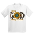 thumbnail image 1 of With God All Things Are Possible Easter Matthew 19:26 Christian Bible Verse Youth T-shirt, Youth M, White, 1 of 5