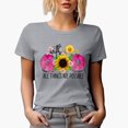 thumbnail image 1 of With God, All Things Are Possible Quote with Sunflower Art Merch Gift, Heather Grey T-Shirt, Large, 1 of 5