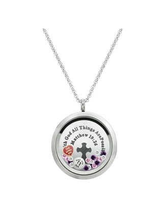  WYBAXZ Floating Charm Necklace for Women Girl