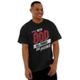 thumbnail image 1 of With God All Things Are Possible Plus Size Crewneck Graphic Tee Shirt Brisco Brands 2X, 1 of 2