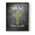 thumbnail image 1 of With God Gold Framed Print - Solid Wood in Single Picture Frame Solid Wood 2 Framed Print, 1 of 6