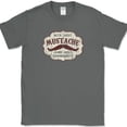 thumbnail image 1 of With Great Mustache Comes Great Responsibility T-Shirt Funny Joke Humor Tee - Charcoal, 5XL, 1 of 1