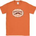 thumbnail image 1 of With Great Mustache Comes Great Responsibility T-Shirt Funny Joke Humor Tee - Orange, L, 1 of 1