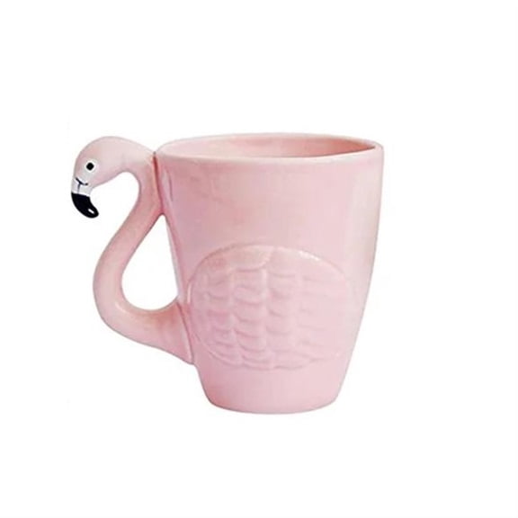 With Handle Cute Animal Mark Cup Pink Porcelain Tea Pot Teaware Drinking Tools Ceramic Teapot Creative Flamingo Teapot Set