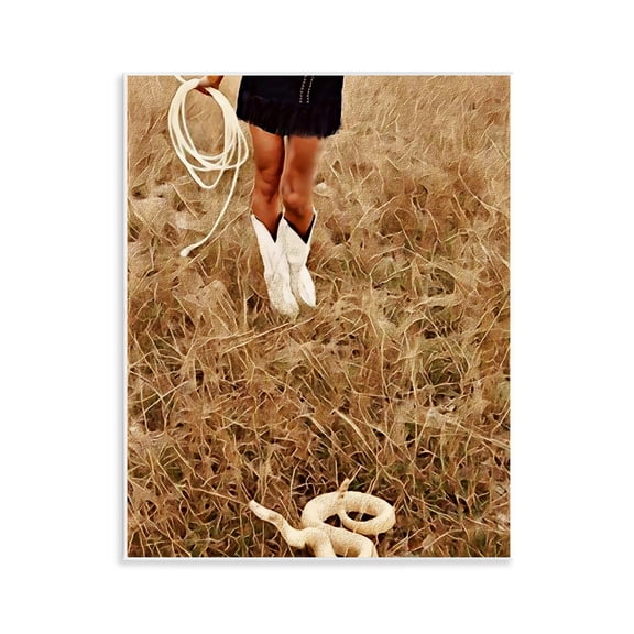 With Her Lasso & Snake Wall Plaque Art, design by Jesse Keith