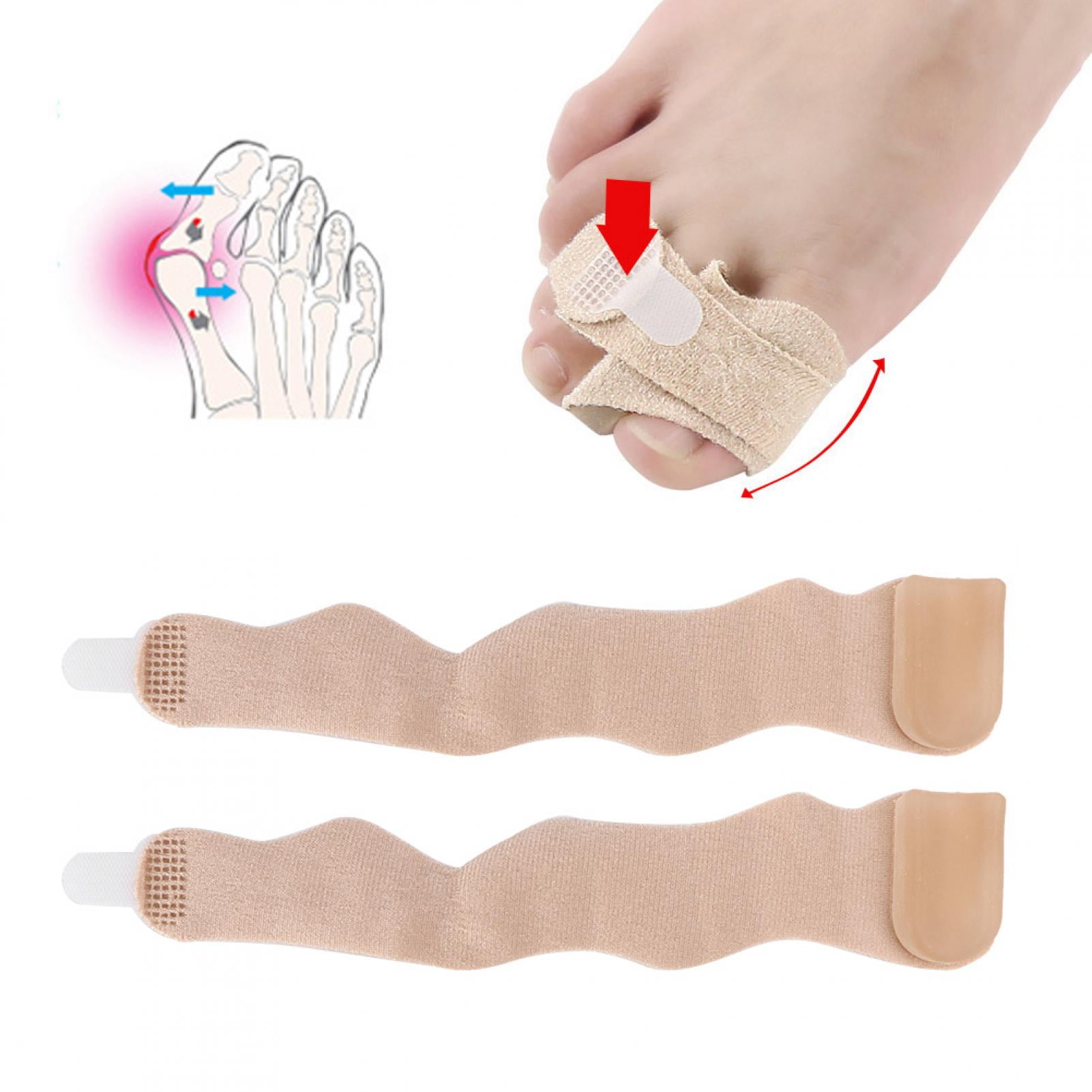 With Hook & Fastener Toe Finger Straightener, Toe Separator, Foot Care Correction For Curled