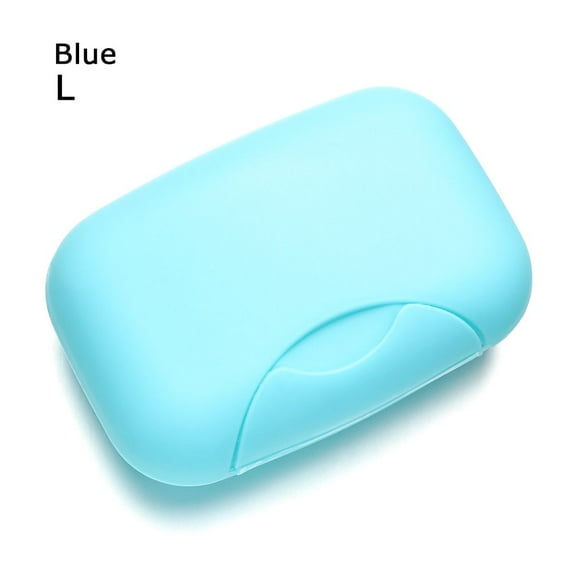 With Lock Plastic Leakproof Travel Soap Case Soap Dishes Soap Holder Container Soap Box BLUE L