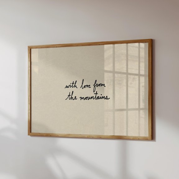 With Love From The Mountains Cabin Decor Mountain Rustic Decorative Design Wall Decor