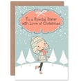 thumbnail image 1 of With Love Special Sister Greetings Card Plus Envelope Blank inside, 1 of 3