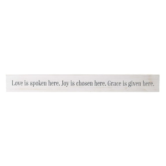 With Love Wall Art Home Décor | Love Joy Grace – Inspirational Wall Plaque | Modern Farmhouse Wall Art, 4 x 35 Inches