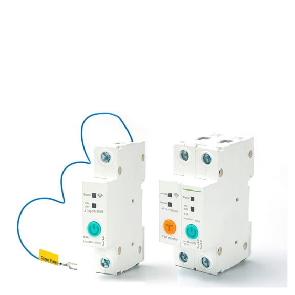 With Metering Smart Circuit Breaker 1P 2P 63A DIN Rail For Smart Home Wireless Remote Control Switch By APP ,Safe and Easy
