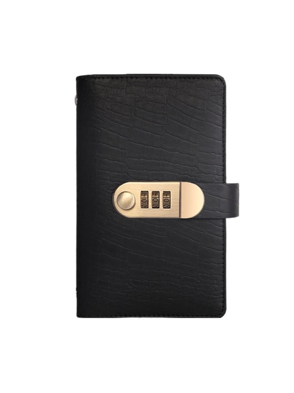 With Password Lock Saving Money Binder Wallet Storage Account Book Unisex