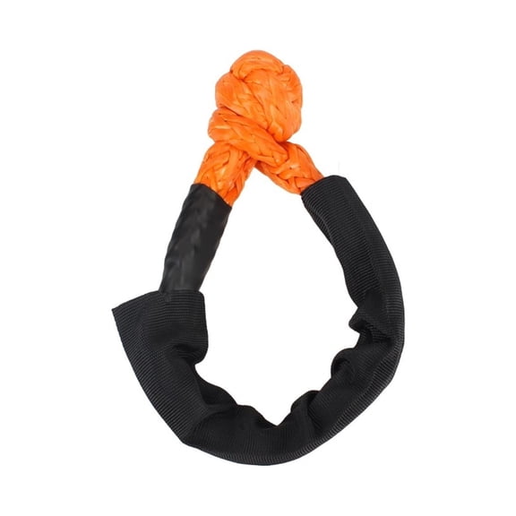 With Protective Sleeve 38000 lbs Off Road Towing Ropes Car Trailer Pull Rope for Vehicle Recovery Synthetic Fiber Soft Shackle ,Easy to Carry