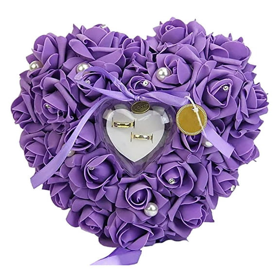 With Ribbon For Wedding Ring Gift Pearl Wedding Heart Box Home Decor