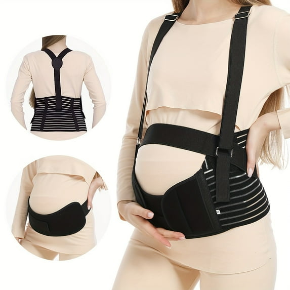With Shoulder Straps-Maternity Belly Support Belt, Pregnancy Belly Band Antepartum Abdominal Back Support- Ideal for Pregnant Women