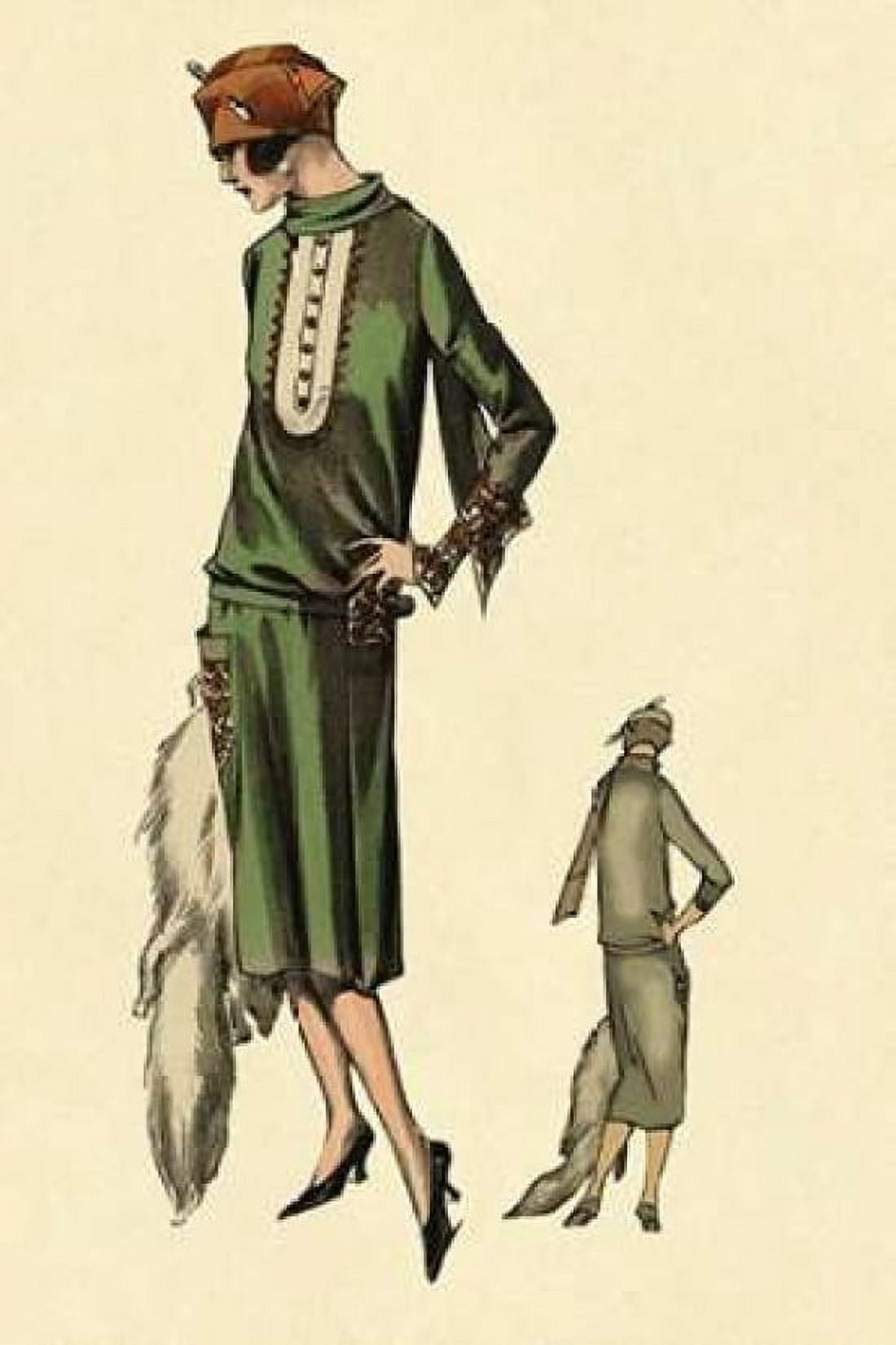 With Stole Canvas Art - Vintage Fashion (24 x 36)