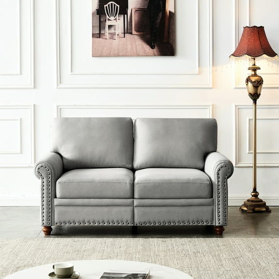With Storage And Grey Upholstery Hidden